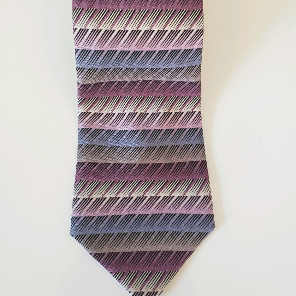 Men's Pink Purple Silk Tie
